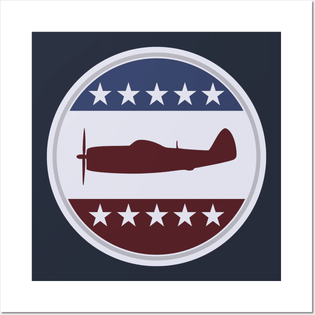 WW2 P-47 Thunderbolt Patch Wall Art by TCP